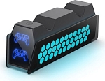 Зарядная станция DOBE для 2-х геймпадов Sony Dualsense RGB (черная) (TP5-3571)